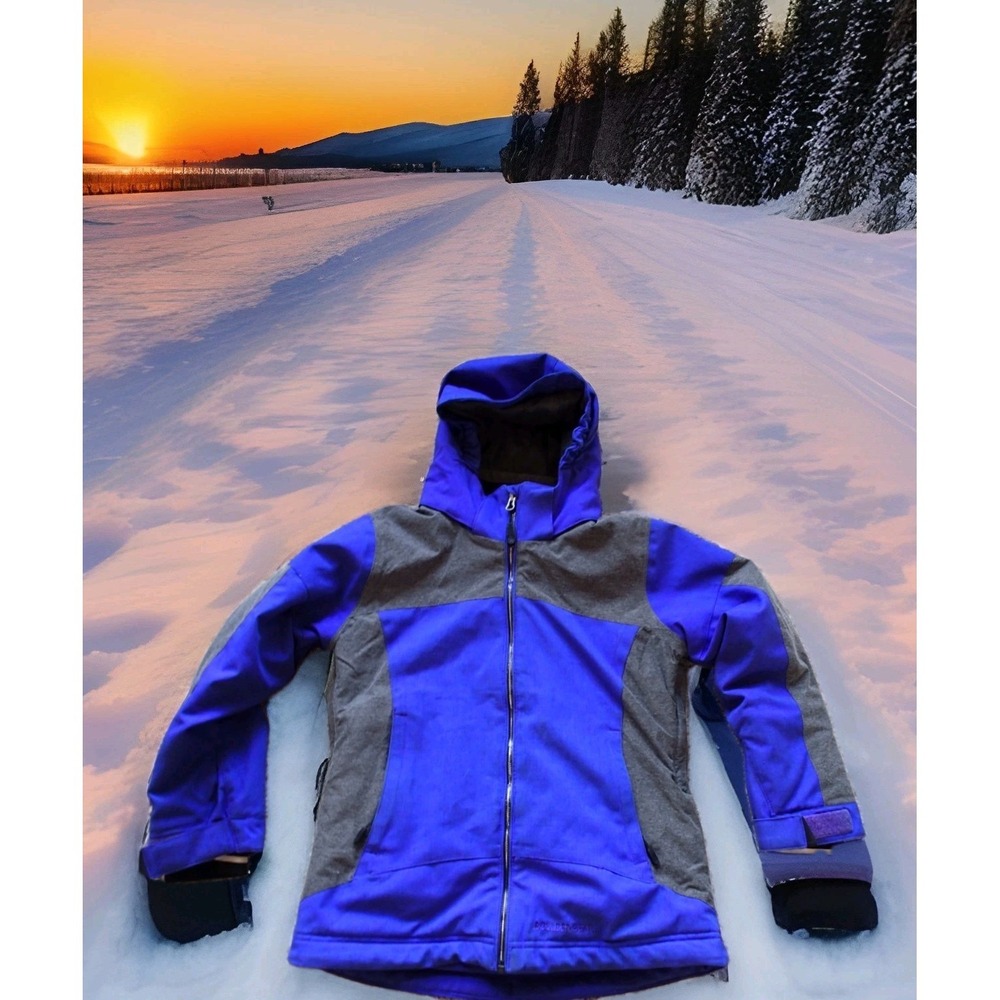 Boulder Gear Ski Jacket Girls Medium Purple Excellent Hooded Winter Coat 8941R
